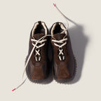 Miu Miu Bubble Dark Brown Technical Fabric and Suede Sneakers