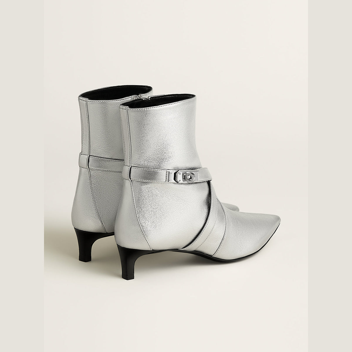 Women's Nice Ankle Boot Gris Argenté