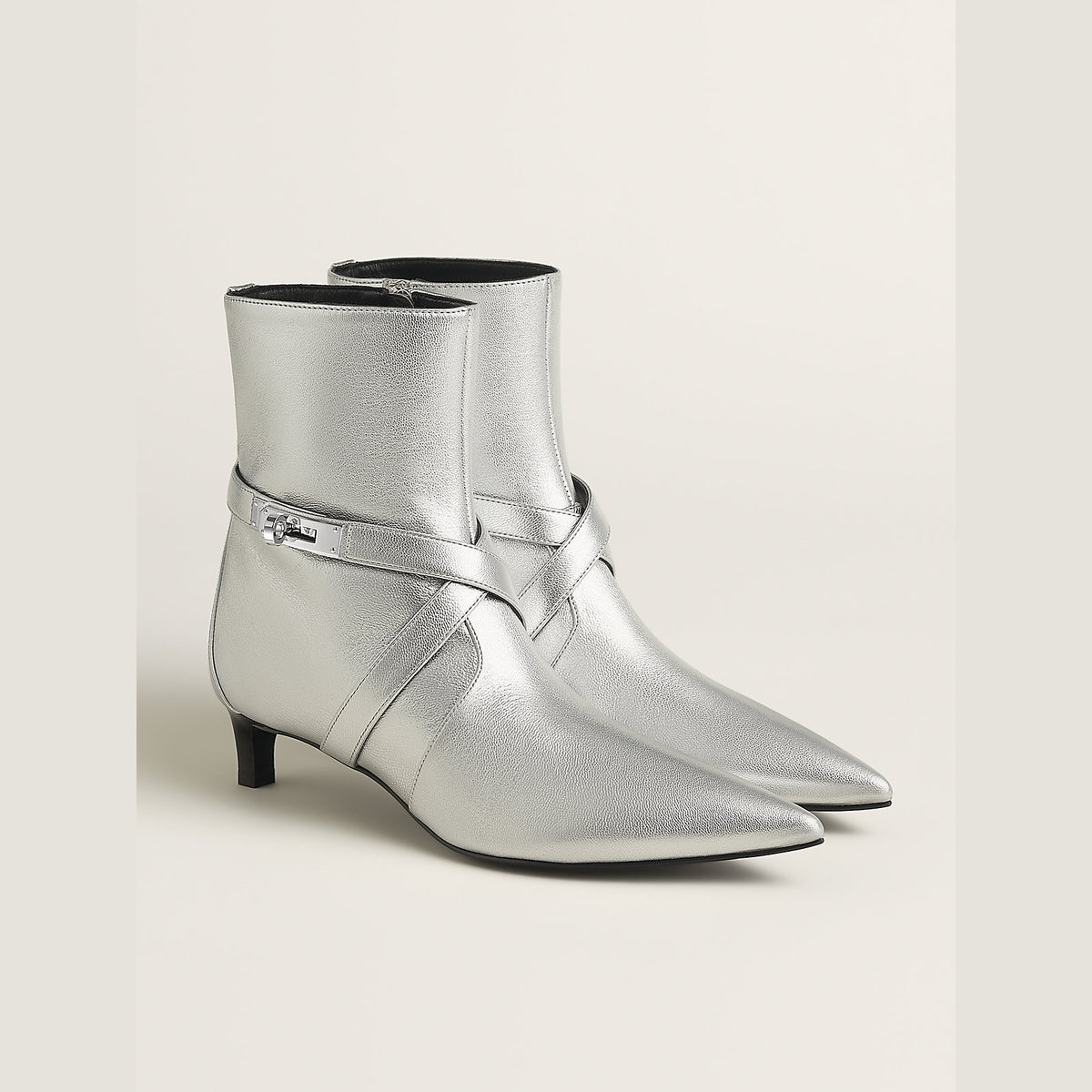 Women's Nice Ankle Boot Gris Argenté