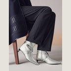 Women's Nice Ankle Boot Gris Argenté