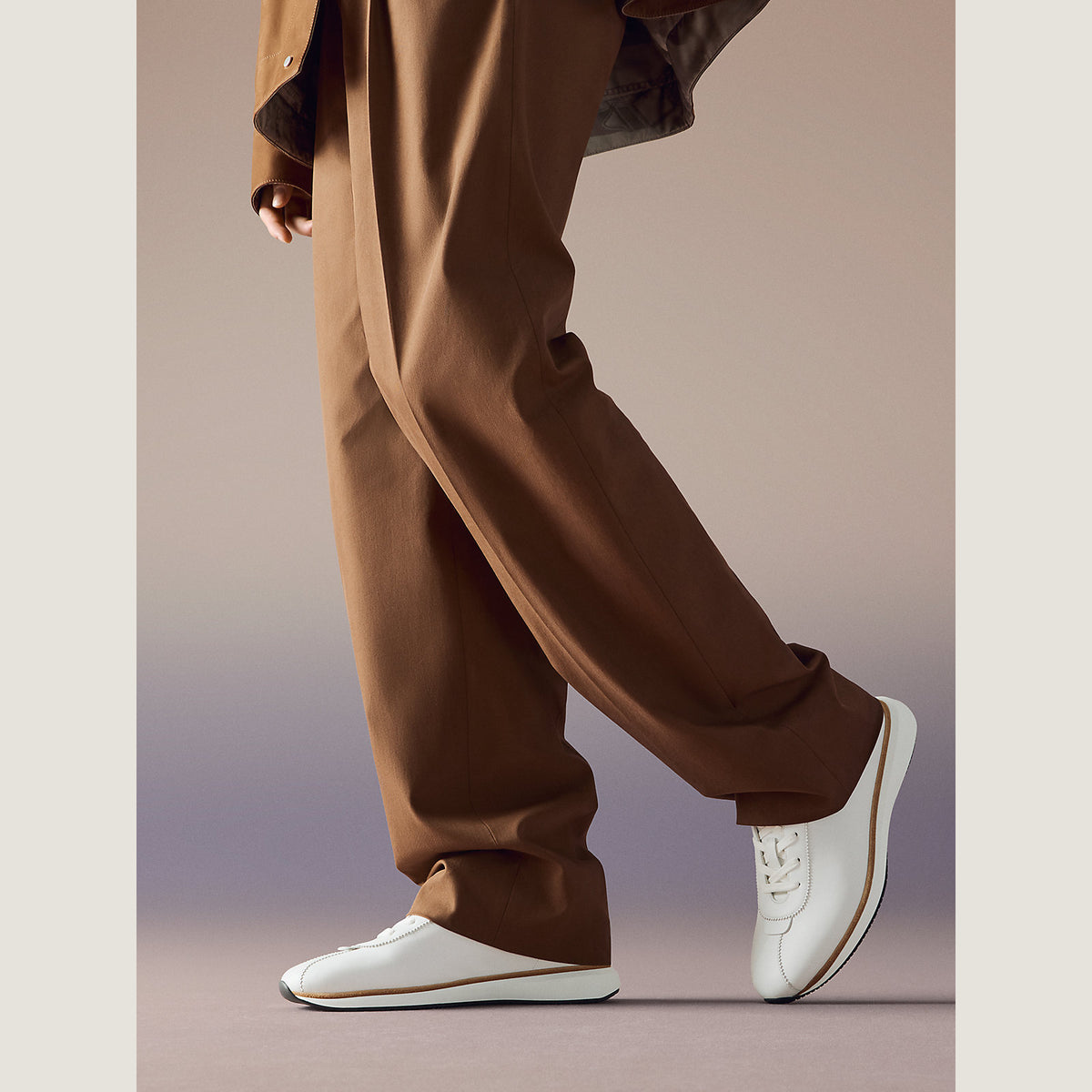 Men's Nobu Sneaker Blanc / Tan