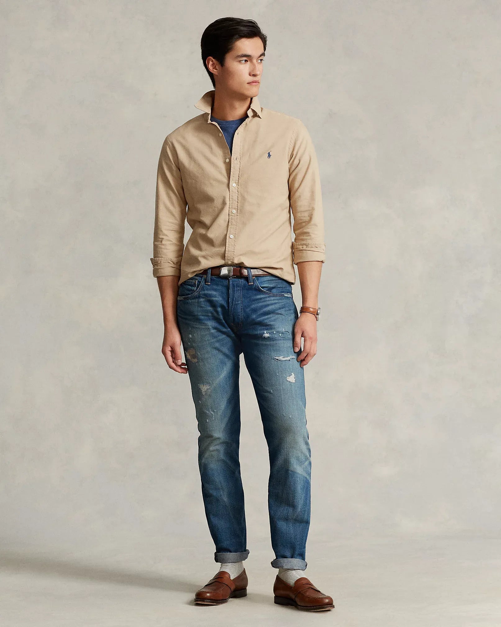 Garment-Dyed Oxford Shirt