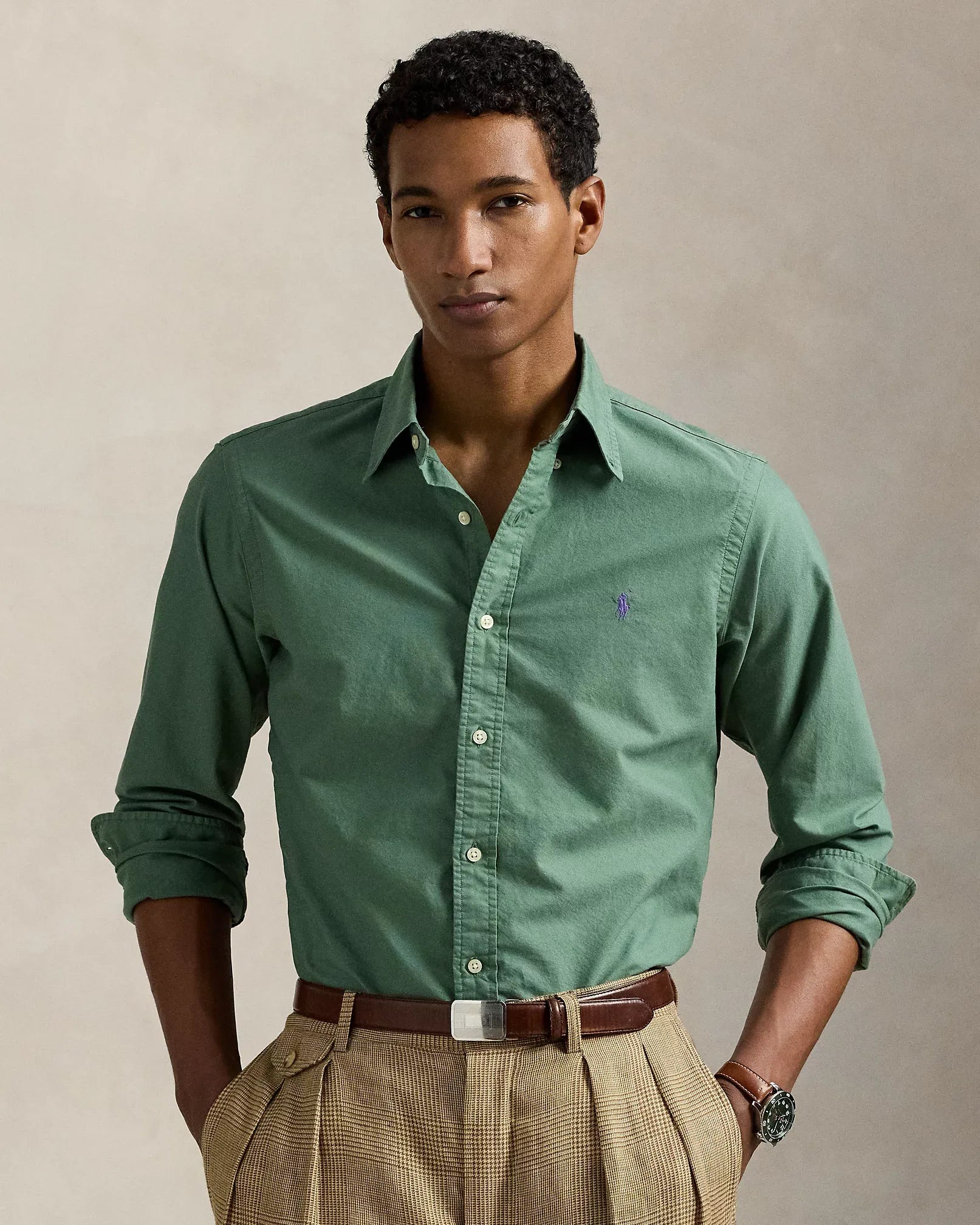 Garment-Dyed Oxford Shirt