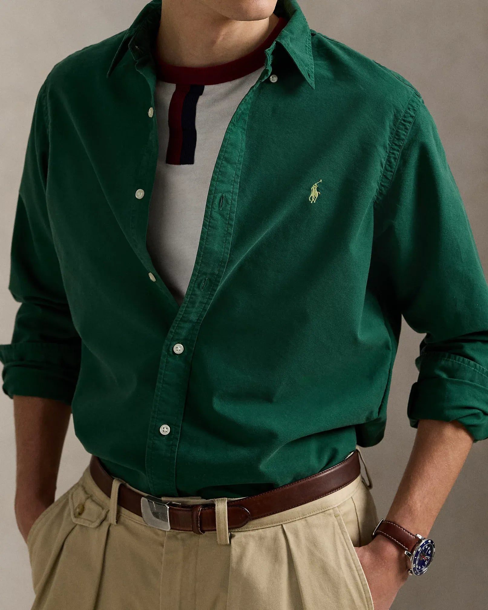 Garment-Dyed Oxford Shirt