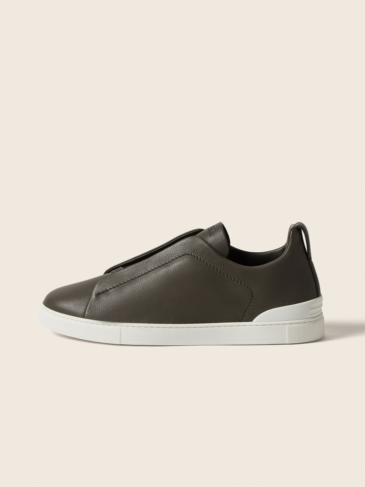 Zegna Triple Stitch SECONDSKIN Sneaker Dark Taupe, view 4
